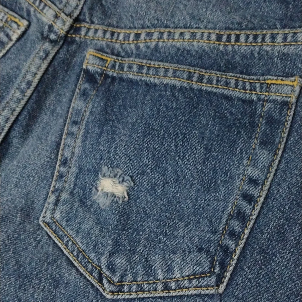 NWT Free People We The Free Distressed Denim Mini Skirt Size 24 Edgy Streetwear